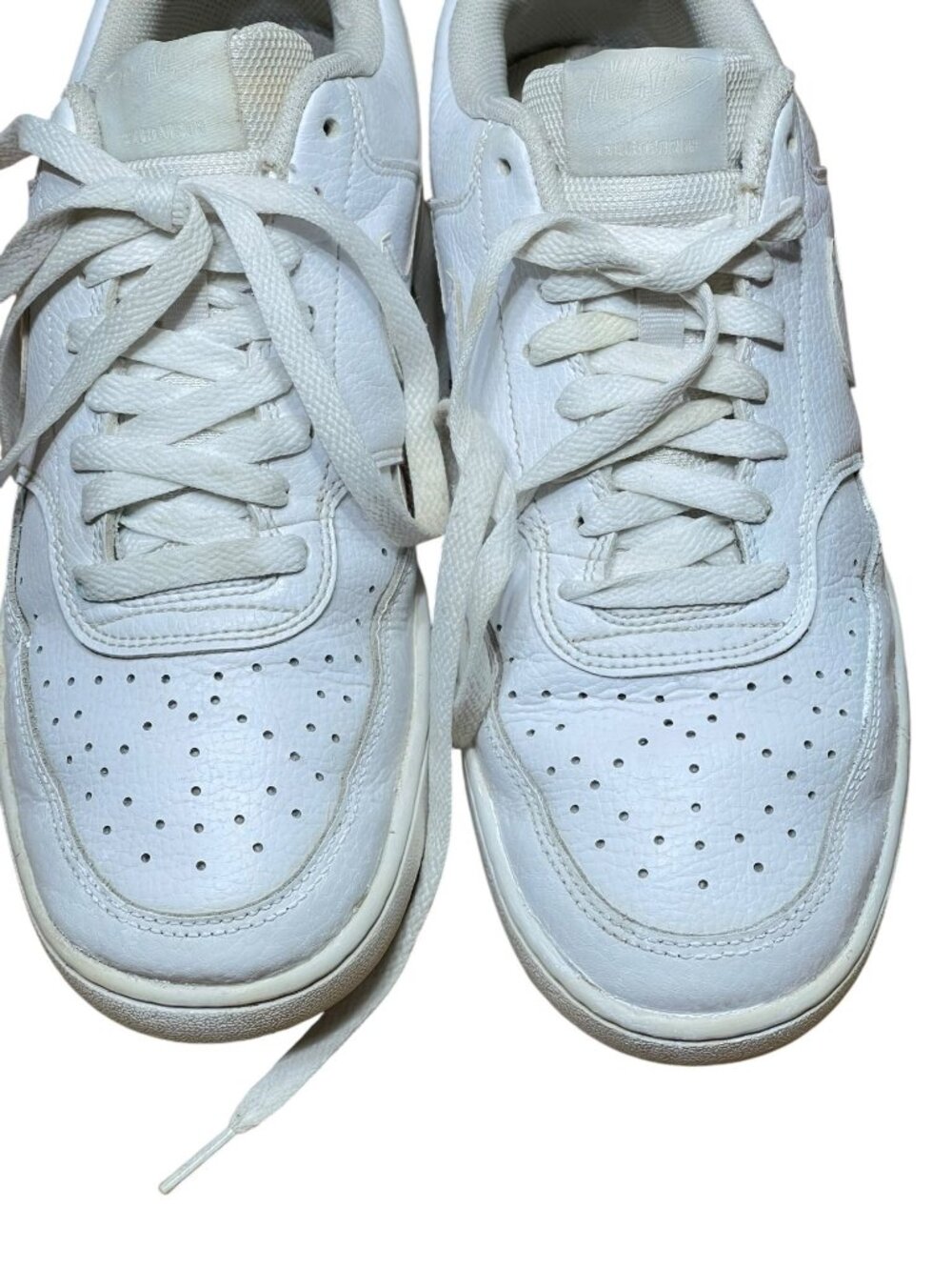white Nike Court Vision Leather Low shoes for Women Size 10 - Picture 5 of 8